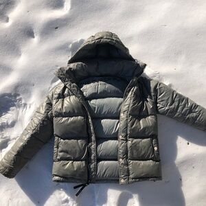 2XS Super Puff Aritzia blue,grey,teal